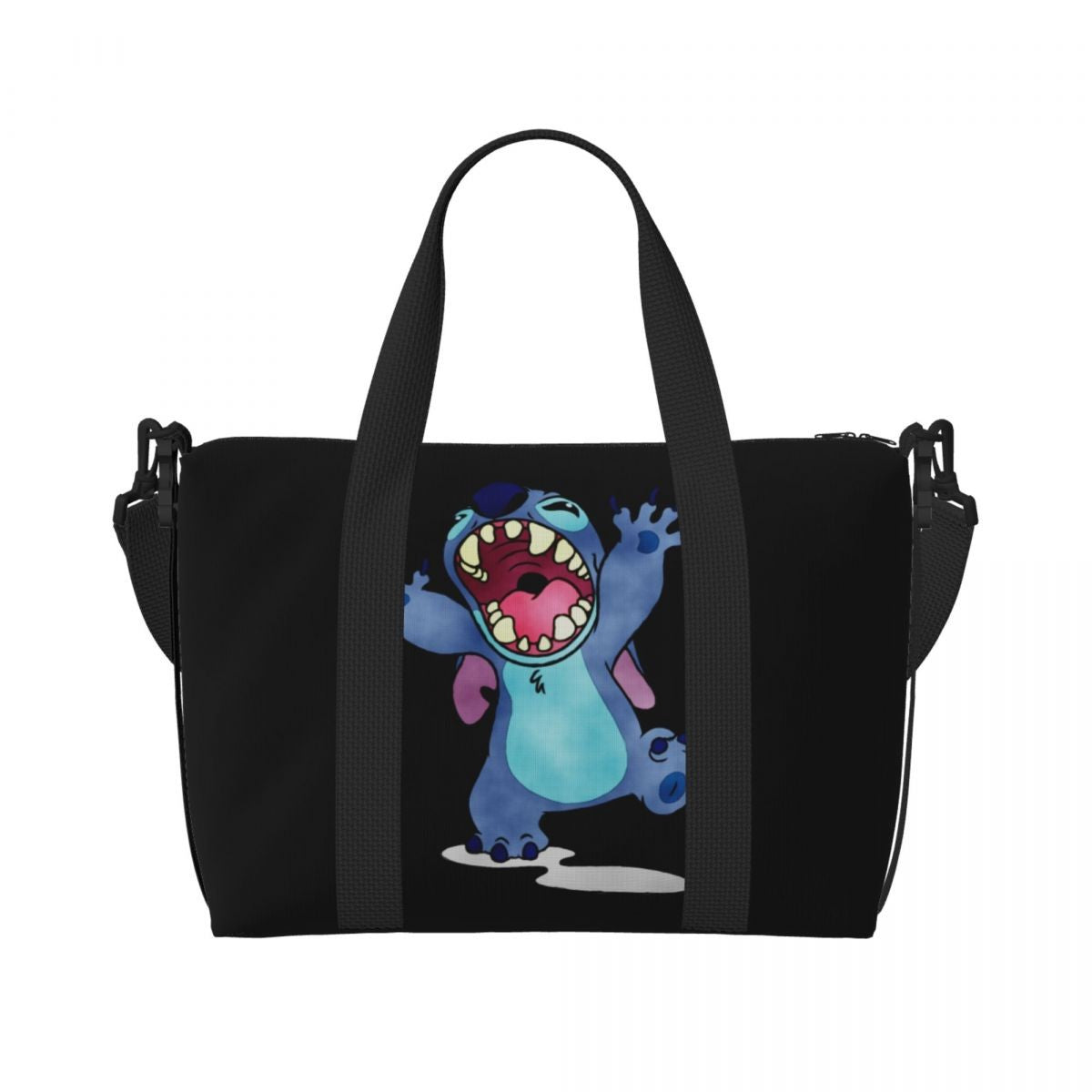 Custom Large SLilo And Stitch Cartoon Tote Bag Women Anime Shopping Shoulder Beach Gym Travel Bag