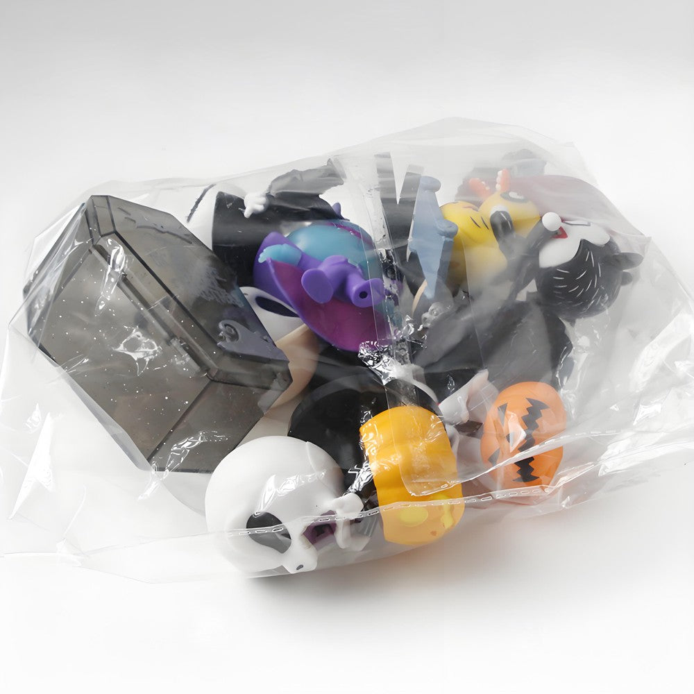 8 unidades/conjunto Anime O Estranho Mundo de Jack Jack Skellington Prefeito Sally Figuras de Ação Modelos de Brinquedo Presentes de Natal