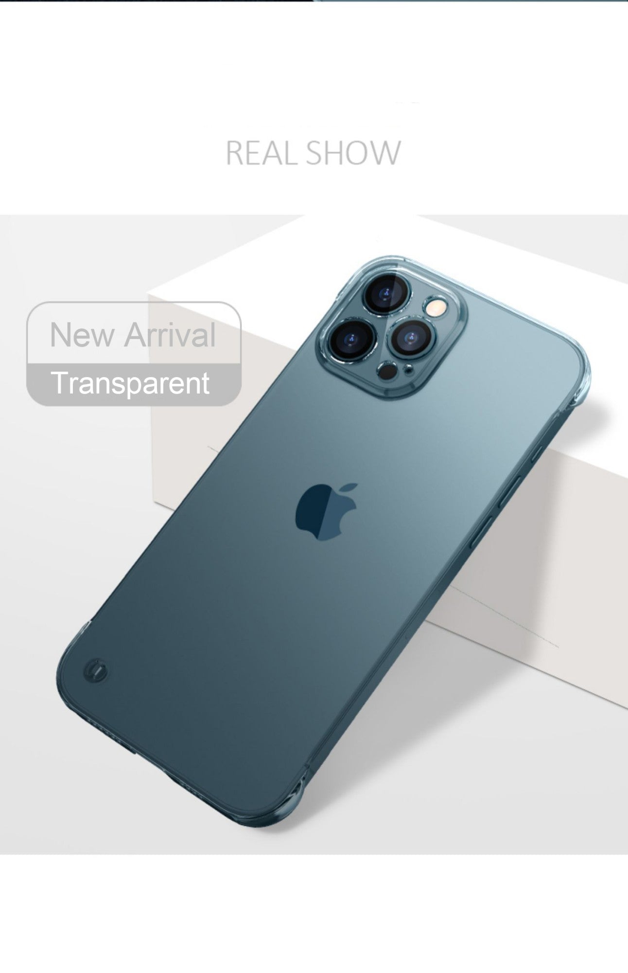 Capa Transparente de Luxo Sem Borda para iPhone 17 Air 16 15 14 13 12 11 Pro Max Plus Mini Capa Rígida de PC à Prova de Choque Transparente