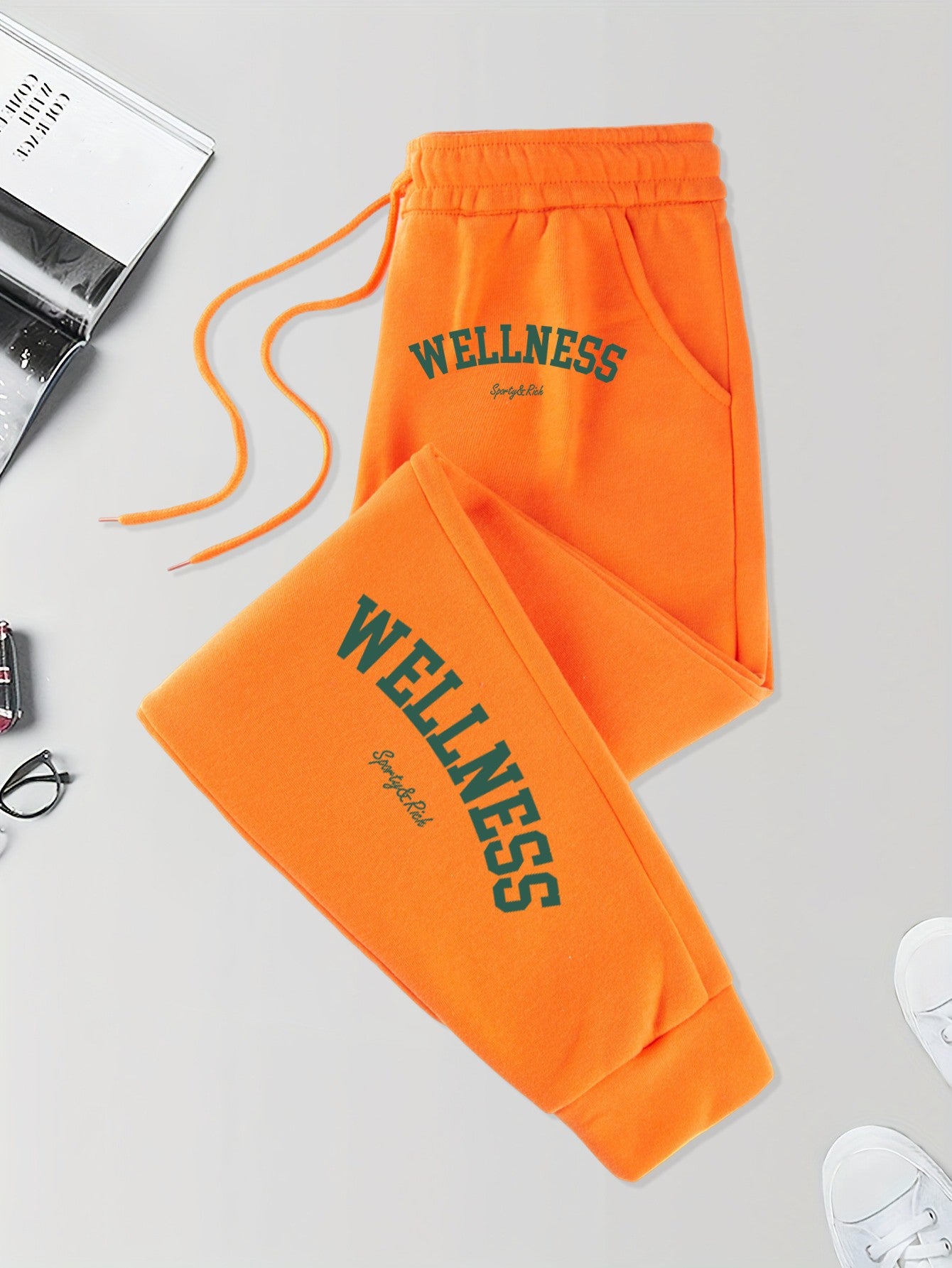 Wellness Sporty Or Rich Printed Mens Trousers Versatile Basic Britches Hip Hop Autumn Sportpants Warm High Street Sweatpants