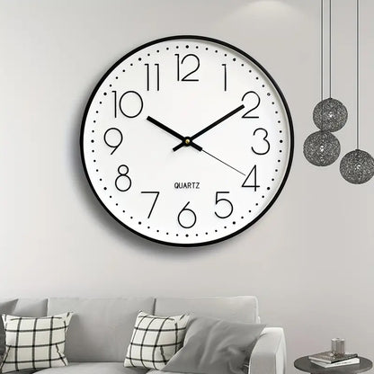 8 Inch Silent Quartz Wall Clock, round Three-dimensional Digital Modern Wall Clock, Not Ticking Wall Clock, Bedroom Living Room