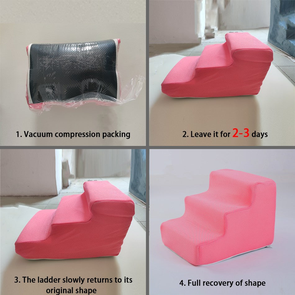 Rampa para Cães Escada para Animais de Estimação de 2 3 4 Degraus Rampa para Gatos e Cães Sofá Cama Escada para Cães Antiderrapante Removível Suprimentos para Animais de Estimação Brinquedos Rampa