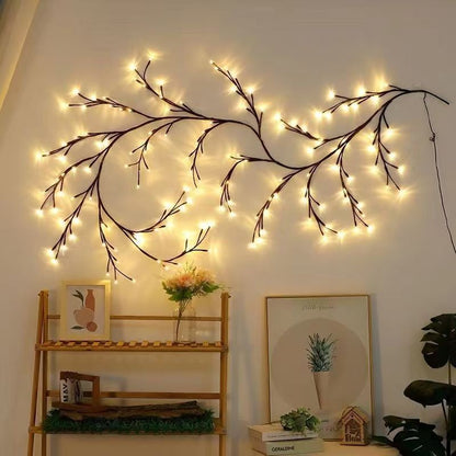 Cherry LED Tree Branch Lights 8 Modes USB Powered Cherry Blossom Branch Decoration Night Lights for Indoor Home Walls and Doors