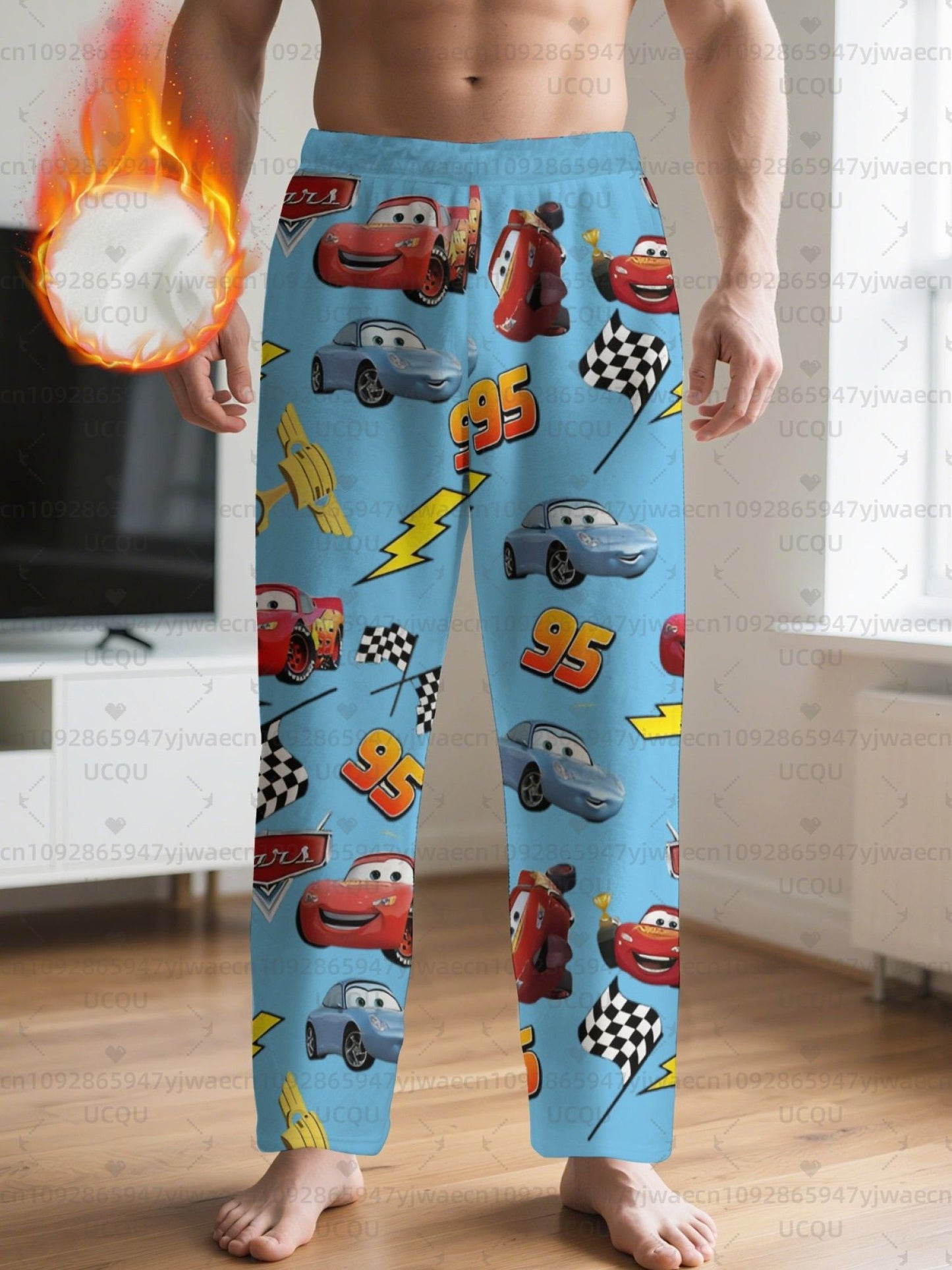Men's Lightning McQueen Sally Flannel Pajama Pants Christmas Pajama Pants Winter Pajamas Fleece Pajama Women Sleep Pants