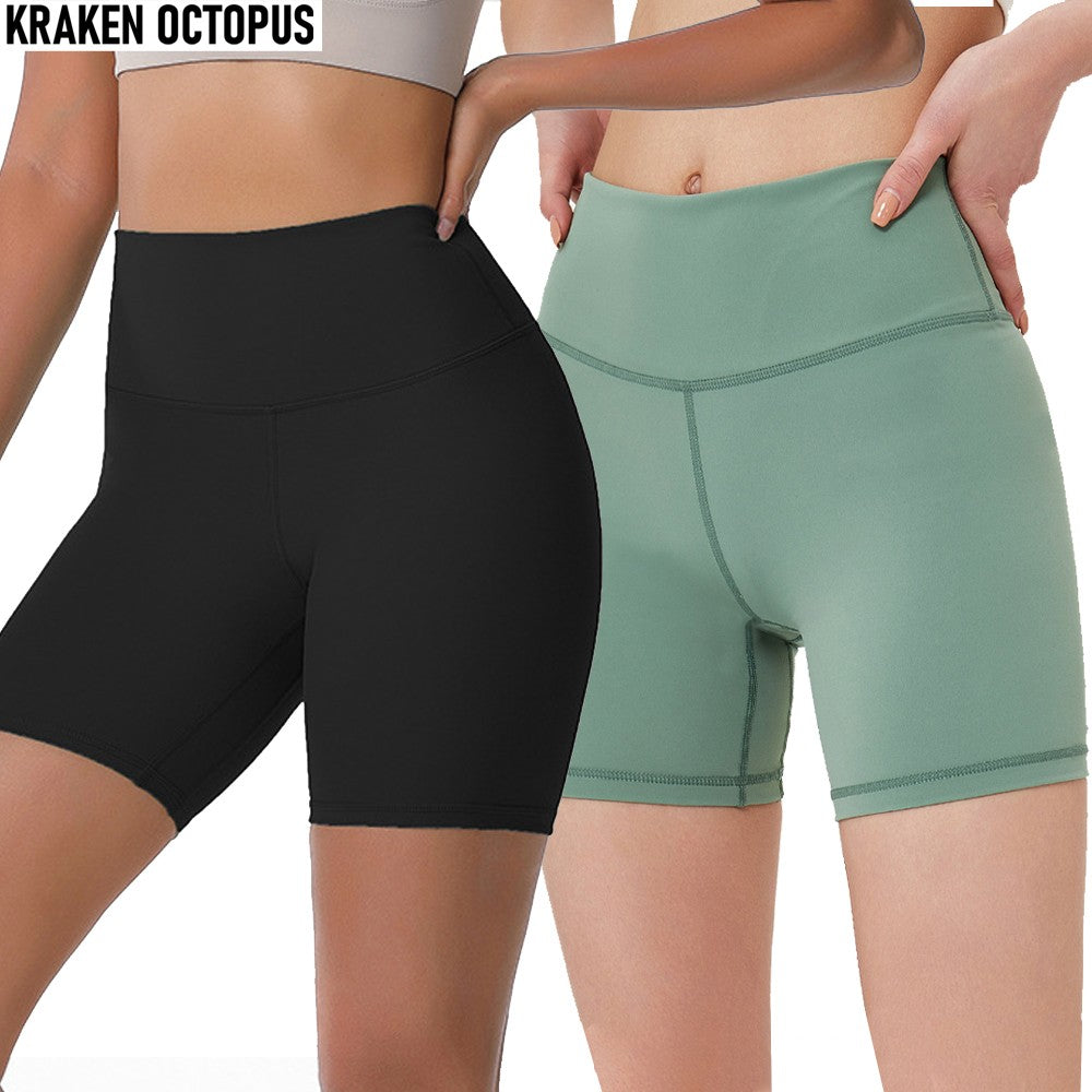Sports Shorts Women High Waist Workout gym wear Fitness Yoga Shorts running Gym Leggings Cross Waist Slim Yoga Pants