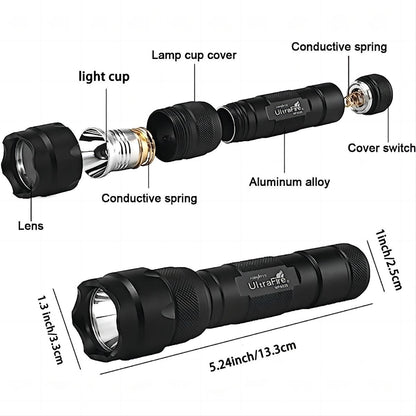 UltraFire WF-502B EDC Led Flashlight 18650 Camping Torch 10W Fishing Lantern 1000 Lumen Outdoor Flash Tactical Hunting Lights