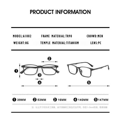 KANSEPT High Quality UltraLight Pure Titanium Anti Blue Reading Glasses Myopia Hyperopia Optical Glasses Prescription Eyewear