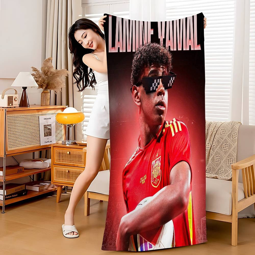 Popular Football Stars L-Lamine Y-Yamal Microfiber Beach Towel Absorbent dry Soft Yoga Swimming Resort Mountain Climbing Towel