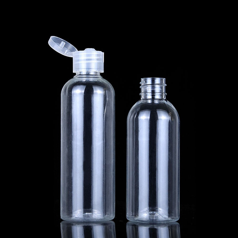 Travel Bottles 15ml 30ml 50ml 100ml 150ml 200ml 250ml 500ml Lotion Bottle Clear Plastic PET Vial Flip Top Cosmetic Container
