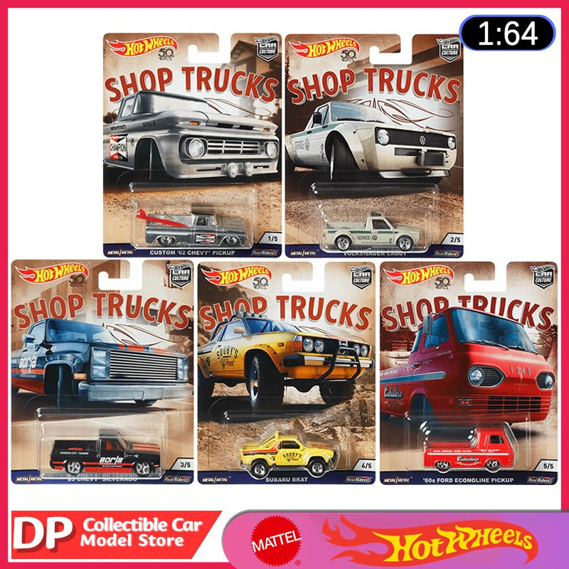 2018 Hot Wheels Premium Car Culture Shop Trucks Full Sets Chevy Volkswagen Pickup Subaru Ford 1/64 Die-Cast Model Vehicle Cars