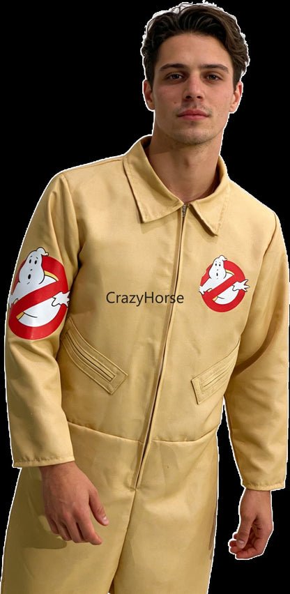 Halloween Father Ghostbusters Costumes Cosplay Adult Men Women Uniform Ghost busters Jumpsuit with Proton Pack Full Set Dress Up