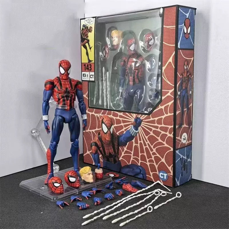 Ct Toys Homem-Aranha Mafex 185 Traje Clássico Anime Figure Ver Miles Morales 2099 Homem-Aranha Boneco de Ação Brinquedos Presente Infantil