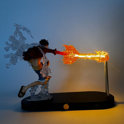 Ace of Spades Anime Night Light One Piece Luffy Figure Decoração de Presente para Quarto de Meninos Iluminação Ambiente de Estudo
