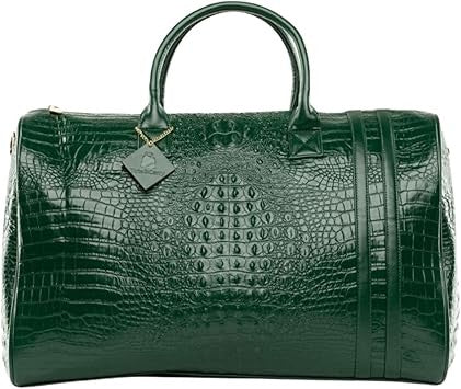 Vegan Leather Duffle Bag TSA-Approved Carry-On for Travel, Weekend, Gym, Unisex Use, Gold Hardware, Ideal for Men and Women