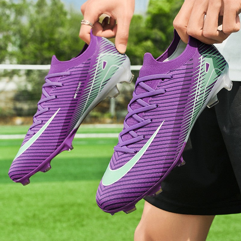 New Men Football Boots Cleats Grass Adult Soccer Shoes Ankle Sport Training Outdoor Ultralight Non-Slip Futsal Comfortable