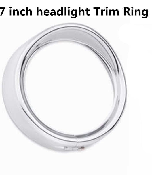 Motorcycle Headlight Trim For Harley Touring Road King Electra Glide Softail FLD/FLH Parts 7" Ring Bezel Visor 4.5" Led Fog Lamp