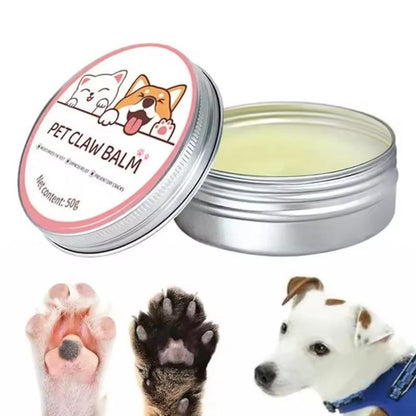 Creme Hidratante para Patas de Animais de Estimação 50g Bálsamo Protetor para Patas de Gatos e Cães Protetor Nasal Vegetal Natural Cuidados de Outono e Inverno Hidratante para Patas de Animais de Estimação
