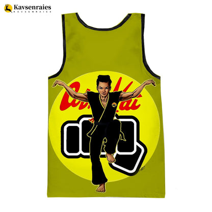 Cobra Kai 3D Print Tank Tops Men Women Summer Fashion Casual Sleeveless Shirts Hip Hop Streetwear Oversized Tops Men's Clothing