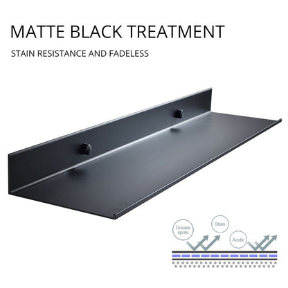Prateleira de Parede Preta Fosca Prateleiras de Banheiro Acessórios de Banheiro 30-50cm Suporte de Armazenamento Moderno para Cozinha e Chuveiro Venda por Atacado