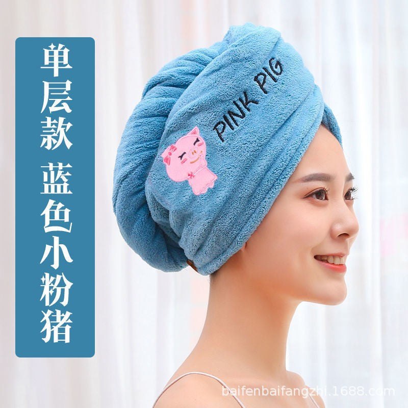 Hair Towel Women Girl's Magic Microfiber Shower Dry Hair Cap Bath Hats Bathroom Quick Drying Soft for Lady Turban Head