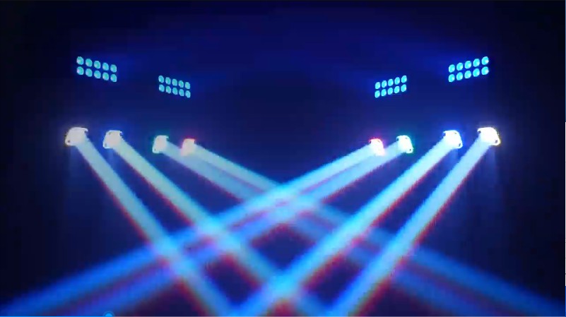 Reiz 4x40W RGBW Beam Ring With 20x8W LED Wall Wash Strobe 3in1 Effect Bar set Stand Stage Light Remote control For bar DJ discos