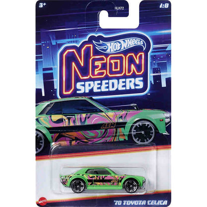 Hot Wheels Neon Speeders Series 8 Diecast Car Set 1/64 Scale Models Mazda RX-7 Datsun 510 B C D HLH72 Collectible Toy Xmas Gifts