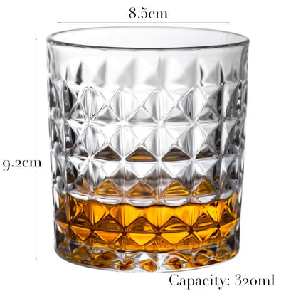 1 Copo de Uísque, Copos Tumbler para Whisky On the Rocks, Vidraria para Coquetéis, Scotch, Bourbon, Gin, Vodca, Conhaque