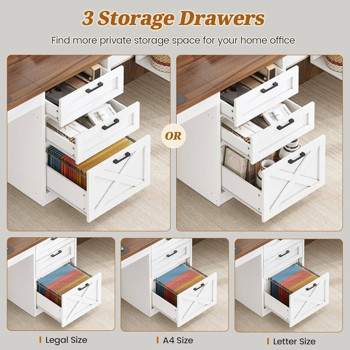 96.5" Computer Desk with Drawers,2 Person Home Office Desk,Gaming Double Desk with Storage Shelves, Long Two Person Writing Desk