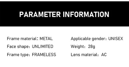 Fashion Rimless Square Sunglasses Vintage Diamond Brand Design Cut Lens Sun Glasses Men Women Metal Frame Luxury UV400 Eyewear
