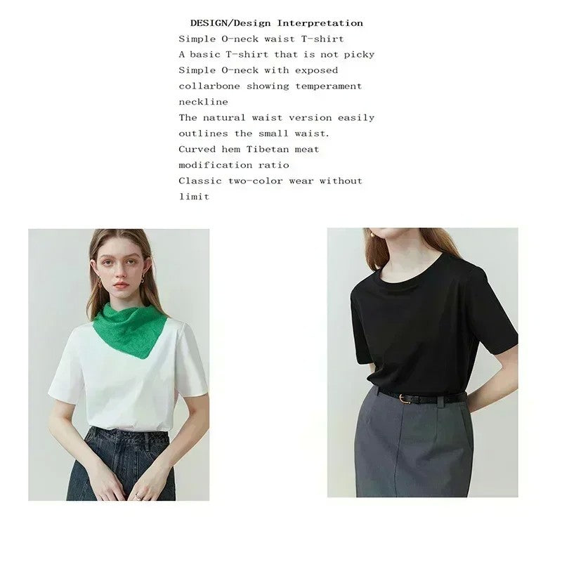 Outlet Counter Men's American Heavy Cotton Short-sleeved T-shirt Ins Loose Crew Neck Men's and Women's Fashion Casual T-shirt