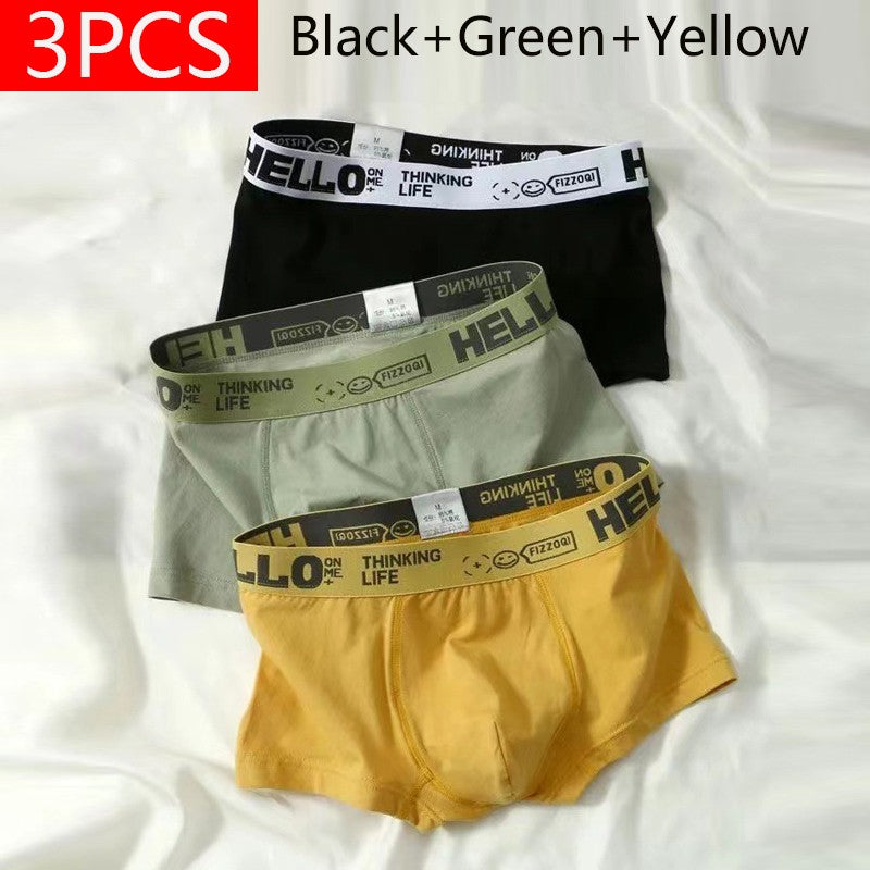 5PCS Boxer Panties Men Letter Underwear Trunks Sexy Underpant Comfortable Breathable Soft Cotton Panties Boxer Shorts Plus Size