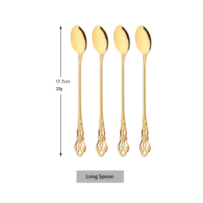Conjunto de Talheres de Alta Qualidade Faca Garfo Colher de Sobremesa Louça Colorida Conjunto de Talheres de Aço Inoxidável Talheres de Mesa de Cozinha