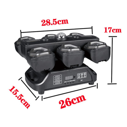 New 120W 6*15W Beam Effect Moving Head RGBW Wash for Dj Disco Party Wedding Show Bar Golden Light Bluemoon Pro Stage Lighting