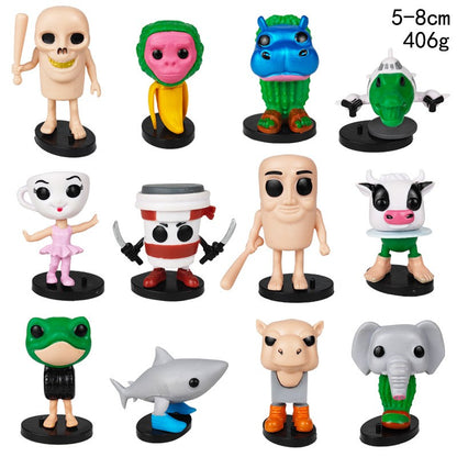 Boneco de brinquedo italiano Brainrot Tung Sahur Tralalero Tralala Figuras Bombardino Crocodilo Shimpanzini Bananini Decoração de modelo Boneca Presente