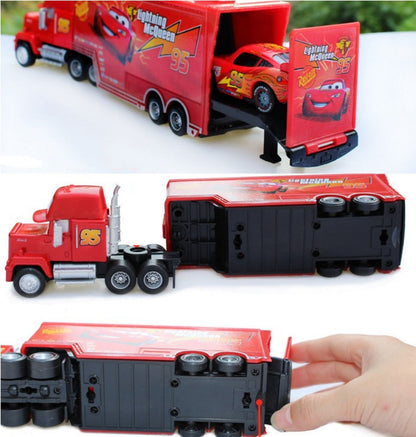 Disney Pixar Carros McQueen Mater Mack Tio Caminhão Liga Diecast Carro 1:55 Modelo Radiator Springs Cidade 11/6/4 Pçs Caixas de Carro Presente