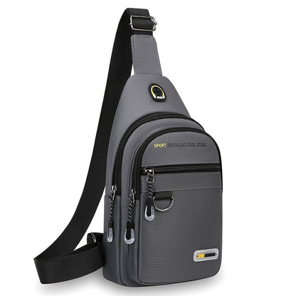 Men's chest bag - multifunctional multi compartment chest bag, durable nylon for outdoor travel, hiking and daily use, sports de