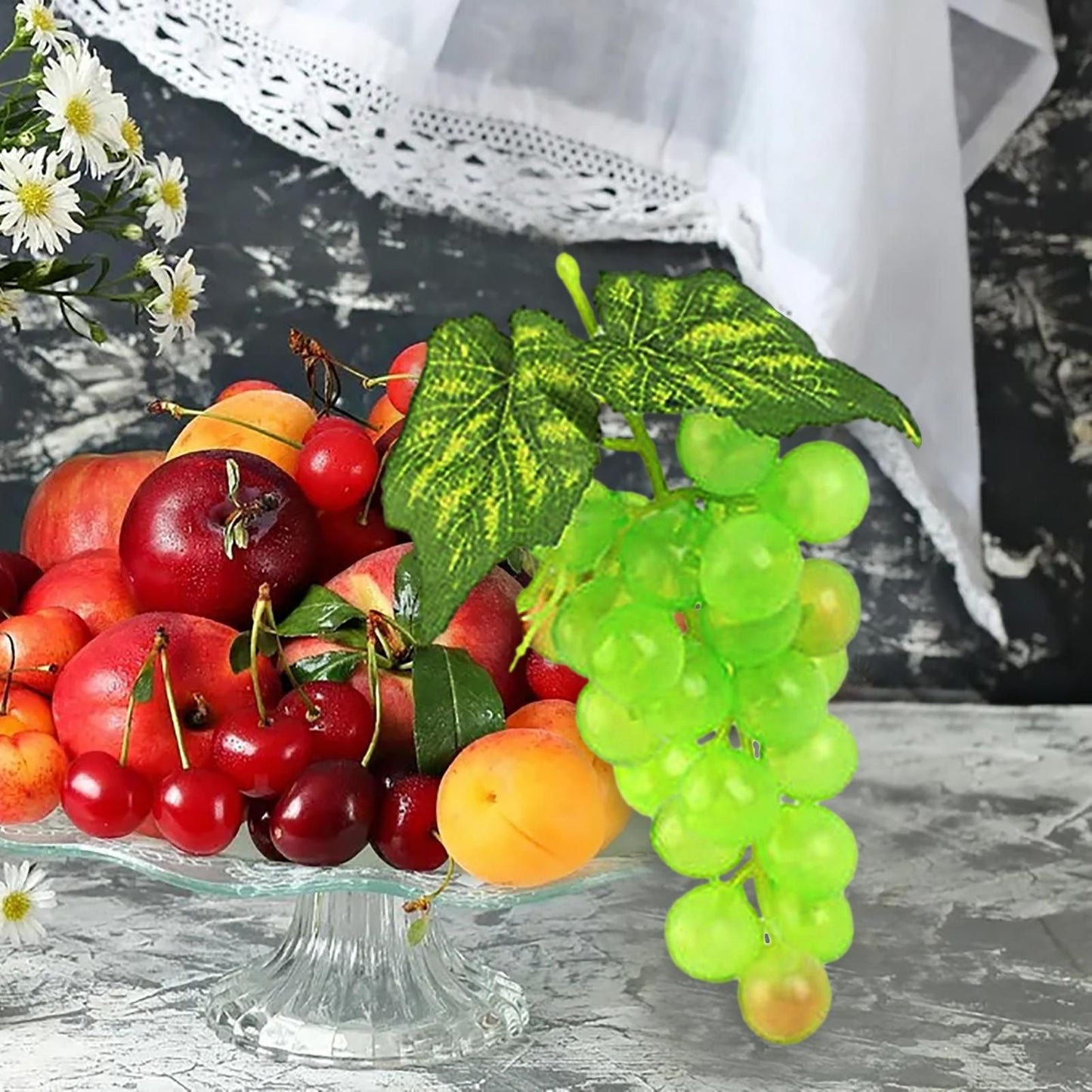 Realistic Artificial Grapes Table Decoration of Realistic Fake Grape Natural Fake Grape Bundles Party Home Wedding Decoration