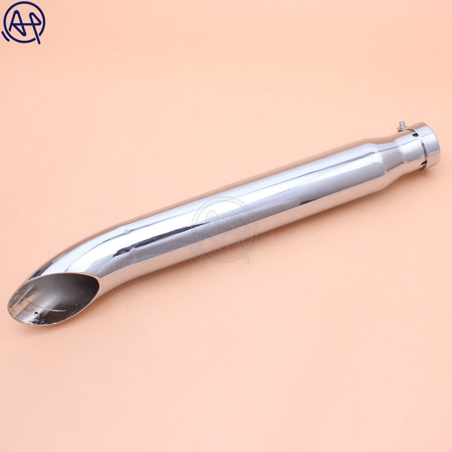 Universal Motorcycle Chrome/Black Cafe Racer Exhaust Pipe Muffler Tail Tube  muffler For Harley Bobbers /Honda CRF230F CRF150F