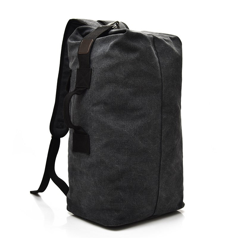 Mochila de Viagem Masculina de Grande Capacidade para Montanhismo, Bolsa de Mão, Mochilas Masculinas de Ombro Tipo Balde de Lona de Alta Qualidade