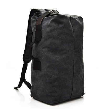Mochila de Viagem Masculina de Grande Capacidade para Montanhismo, Bolsa de Mão, Mochilas Masculinas de Ombro Tipo Balde de Lona de Alta Qualidade