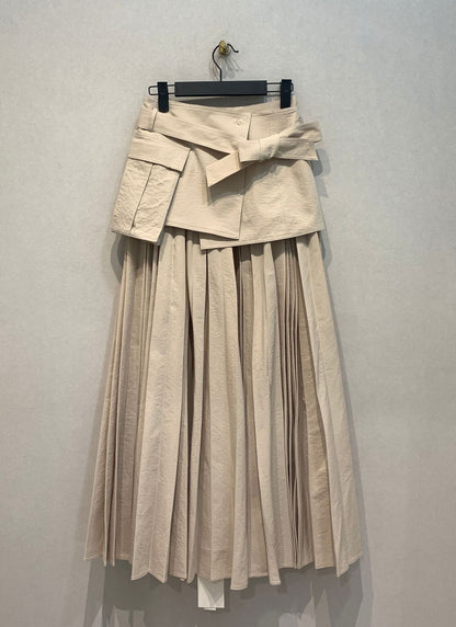 Spring Summer Vintage Japanese Casual Skirts Women Three-dimensional Two-piece Skirt High Waist All-match Pleated Faldas Mujer
