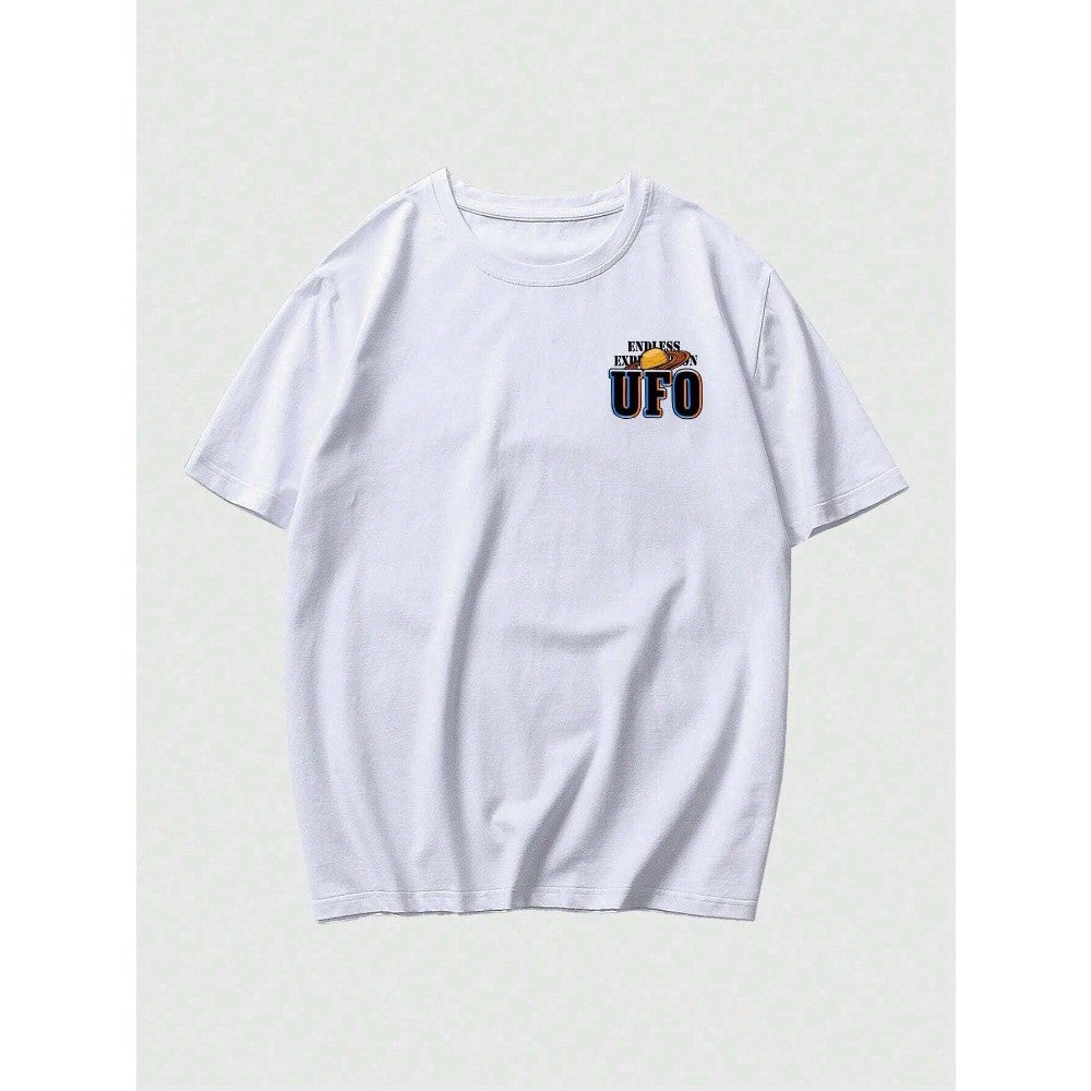 UFO 2024 New Men's T-shirt Luxury Brand Clothes Harajuku Y2k Graphic T Shirts Men Oversized T Shirt Free Shipping Printed