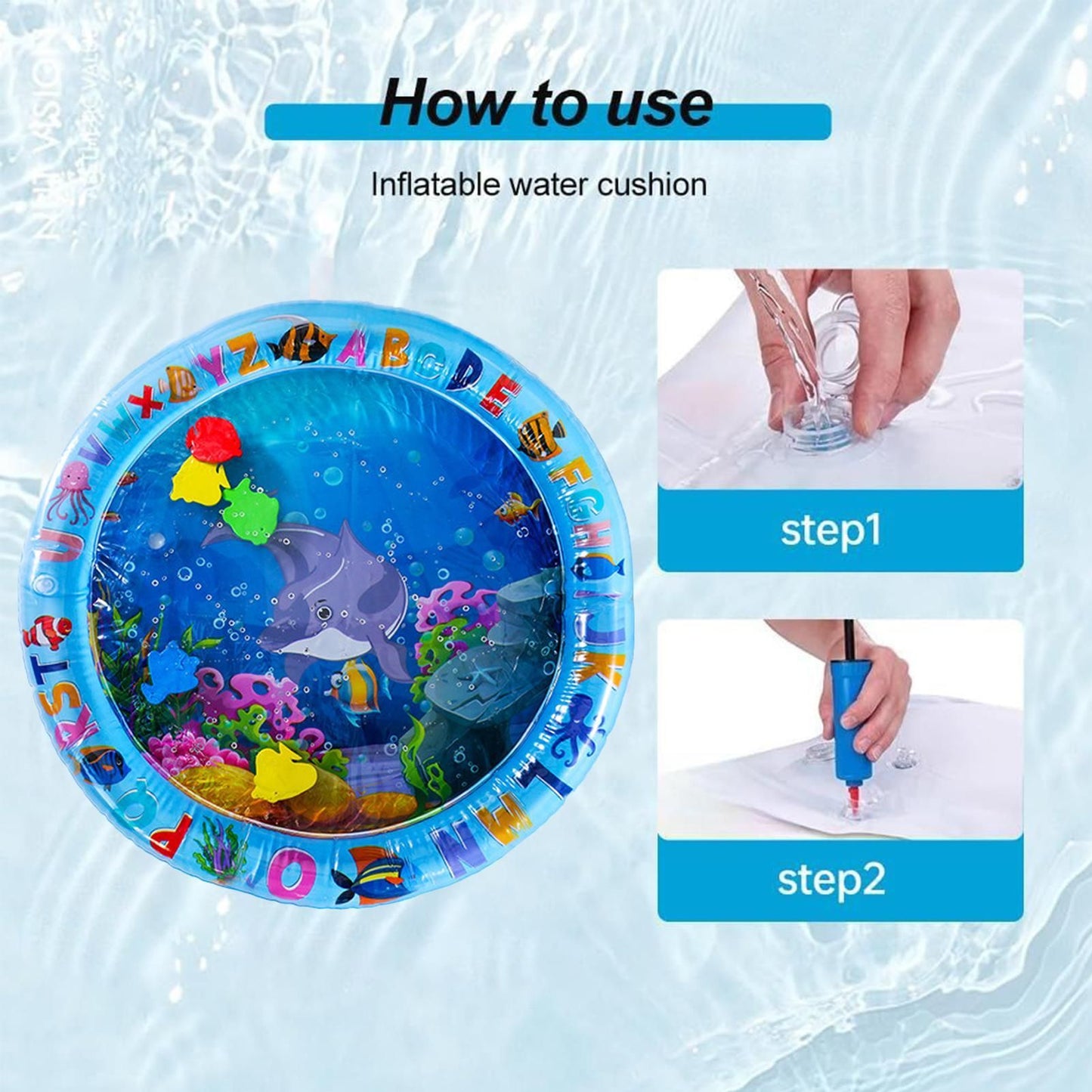 Cat Water Bed Play Mat Waterbed Cooling Mat for Dogs Pet Cooling Waterbed Exercise Enrichment Activity Toy for Home Travel
