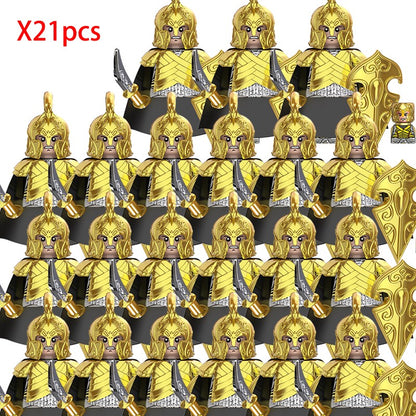 Lord of the Rings Elfos Orcs Exército Anões Rohan Mini Bonecos de Ação Blocos de Montar Brinquedos para Crianças Presente de Aniversário