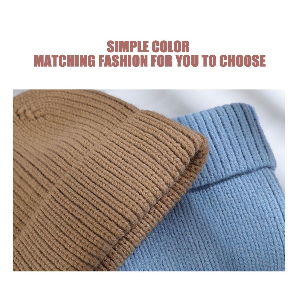 Fashion Winter Warm Hats for Women Casual Stacking Knitted Bonnet Caps Men Hats Solid Color Hip Hop Unisex Female Beanies