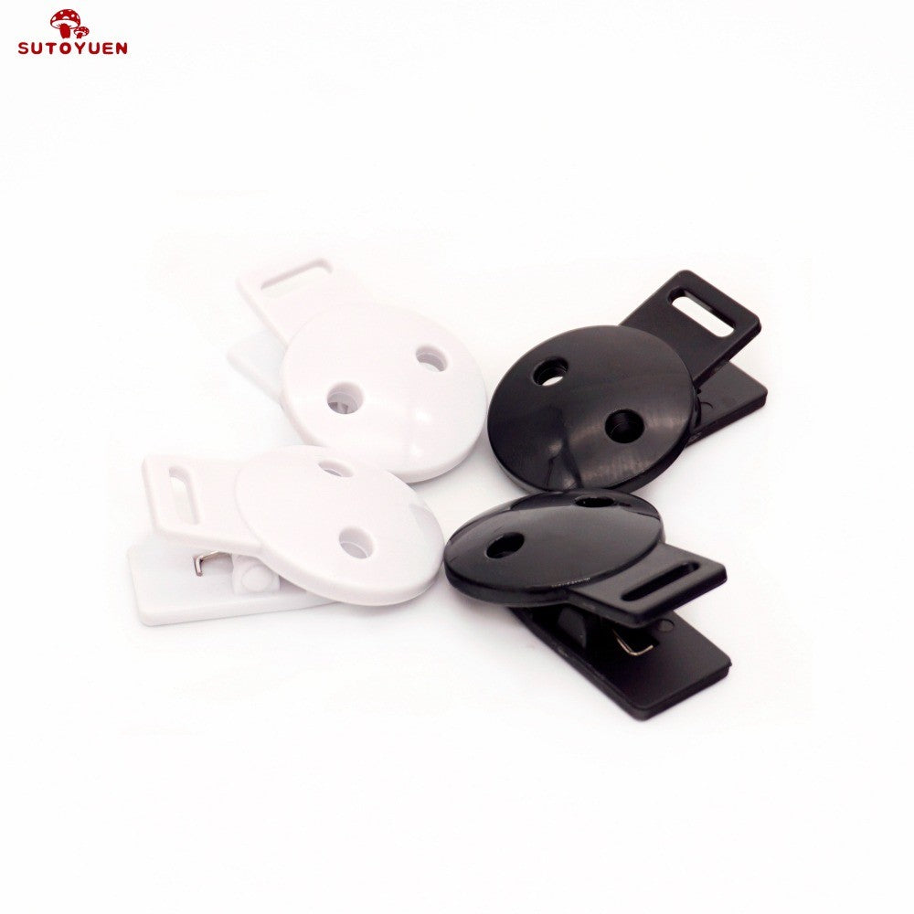 Sutoyuen 20pcs Round Head Pacifier Clip Soother Holder For DIY Beads Baby Dummy Chain Plastic Pacifier Clips Baby Accessories