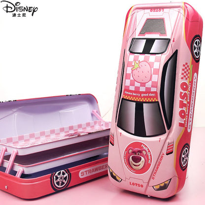 Estojo de Lápis Carros Disney Pixar Caixa de Papelaria Infantil Grande Capacidade Carro McQueen Tridimensional Estojo de Lápis Presente para Jardim de Infância