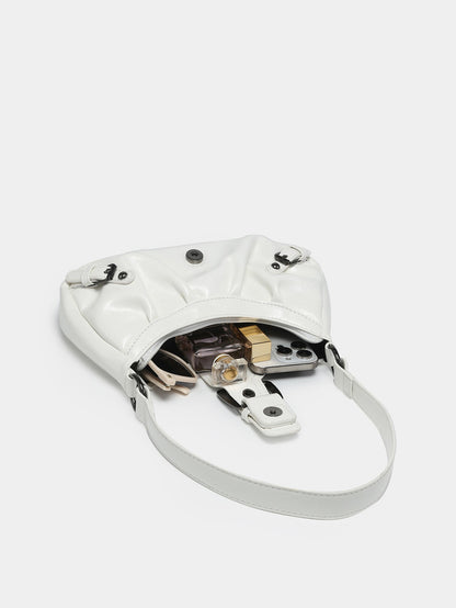 2024 spring hot selling Maillard style retro style small bag spicy girl Y2K wasteland style vintage leather shoulder armpit bag