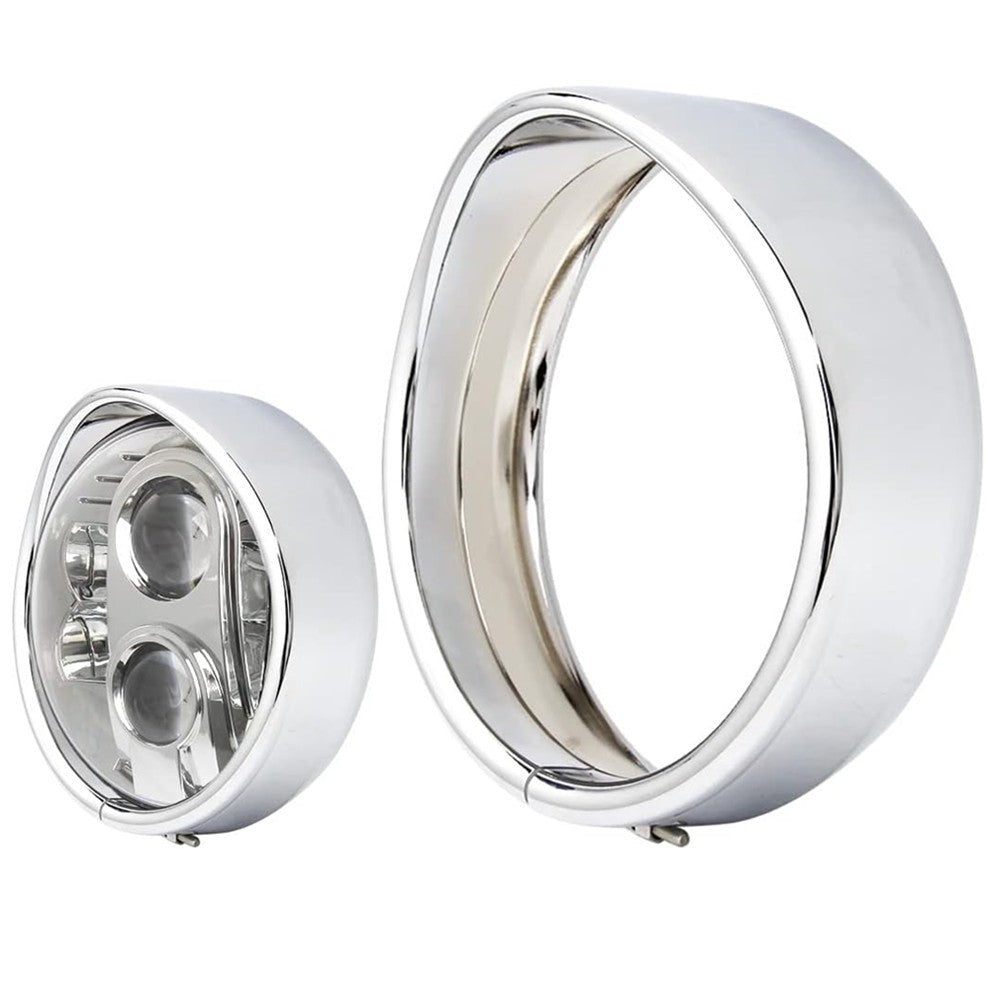 Anel de Acabamento do Farol de Viseira de 5,75 Polegadas Anel Decorativo de Borda do Farol de Motocicleta de 5 3/4" Para Harley Sportster 883 1200 Dyna Softail