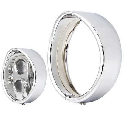 Anel de Acabamento do Farol de Viseira de 5,75 Polegadas Anel Decorativo de Borda do Farol de Motocicleta de 5 3/4" Para Harley Sportster 883 1200 Dyna Softail